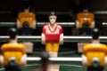 Close up table football soccer game. Royalty Free Stock Photo