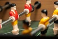 Close up table football soccer game. Royalty Free Stock Photo