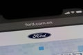 close up Ford Motor Company brand logo