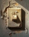 Forgotten Light Switch on a Decaying Wall Royalty Free Stock Photo