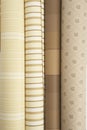 Close up of four wall paper rolls Royalty Free Stock Photo