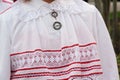 Close-up of a fragment of an Estonian folk costume Royalty Free Stock Photo