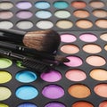 Close-up fragment of a make-up kit Royalty Free Stock Photo