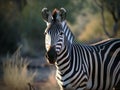 spectacular close-up of a zebra in the wild