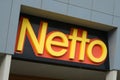 Sign of the Netto grocery store in Vannes in Brittany