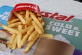 Close up of French Fries at a Krystal`s restaurant