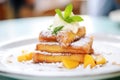 close-up of french toast dusted with powdered sugar Royalty Free Stock Photo