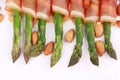 Close up of fresh asparagus salad. Royalty Free Stock Photo