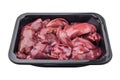 Close-up of fresh chicken liver in packaging Royalty Free Stock Photo