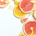 Close up of fresh citrus slices