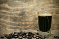 Close up fresh coffee beans and isolated on white background , fresh material from market, healthy drink and international drink Royalty Free Stock Photo