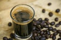 Close up fresh coffee beans and isolated on white background , fresh material from market, healthy drink and international drink Royalty Free Stock Photo