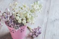 Fresh Crown flower or Calotropis giantea on wooden table Royalty Free Stock Photo