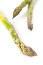 Close up of fresh cut raw, uncooked green asparagus vegetable Royalty Free Stock Photo