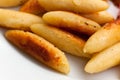 Close up,fresh dumplings,deep fried on plate Royalty Free Stock Photo