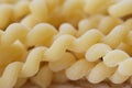 Close up of fresh handmade pasta twisted in a spiral