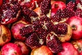 Fresh harvested juicy pomegranate Royalty Free Stock Photo