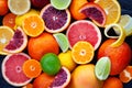 Close up of fresh juicy citrus fruits Royalty Free Stock Photo