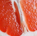 Close up of fresh juicy red grapefruit cut in half, created using generative ai technology Royalty Free Stock Photo