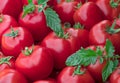 Close Up Of Fresh Organic Tomatos At Outdoor Farmers Market Royalty Free Stock Photo