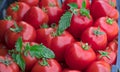 Fresh Organic Tomatos At Outdoor Farmers Market Royalty Free Stock Photo