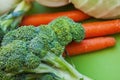 Close up of fresh raw organic vegetable produce Royalty Free Stock Photo