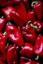 Close up ... fresh red peppers on the market Royalty Free Stock Photo