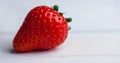 Close-up of fresh red strawberry isolated over white background, copy space Royalty Free Stock Photo