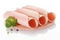 Close up Fresh Rolled Protein Rich Ham Royalty Free Stock Photo