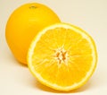 Close up on fresh slice orange