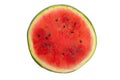 Close-up of a fresh sliced large watermelon isolated on a white Royalty Free Stock Photo