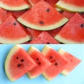 Close-up of fresh slices of red watermelon Royalty Free Stock Photo