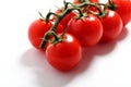 Fresh tomatoes white background