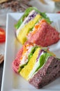 Close up Fresh Vegetables Colorful Sandwich Royalty Free Stock Photo