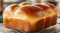 A close-up of a freshly baked loaf of bread on a cooling rack pic Royalty Free Stock Photo