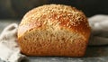 Close-up of freshly baked multigrain bread with sesame seeds on crust Royalty Free Stock Photo