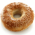 Fresh Sesame Bagel Isolated Royalty Free Stock Photo