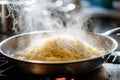 Close-Up of Freshly Boiled Spaghetti. AI Generated Royalty Free Stock Photo