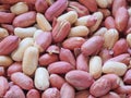 Close-up of freshly roasted unsalted peeling peanuts Royalty Free Stock Photo