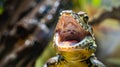 Close Up of a Frog With Mouth Open Royalty Free Stock Photo
