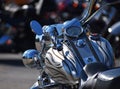 Close up of front of motorcycle Royalty Free Stock Photo