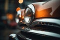 a close up of the front of an old car Royalty Free Stock Photo