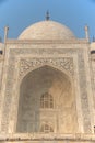 Close-up of front of Taj Mahal