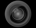 Close Up Front View of a Camera Lens Royalty Free Stock Photo