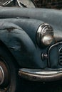 Close up front view of an old retro car Royalty Free Stock Photo