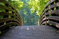 Close up front view of a wooden Bridge Royalty Free Stock Photo