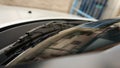 Close up the front wiper of the car Royalty Free Stock Photo