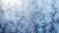 A close up of a frosted window with snowflakes on it, AI