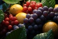 Close up of fruits among vibrant foliage, a botanical masterpiece