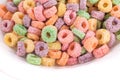 Close up of Fruity cereal in a bowl